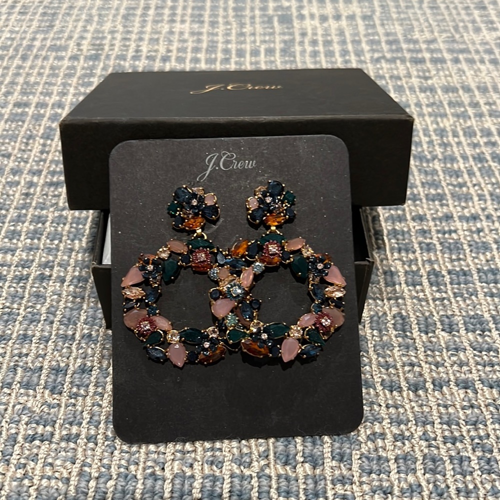 J. Crew gemstone drop party earrings